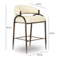 Tatum Performance Vegan Leather Counter Stool by TOV D69055
