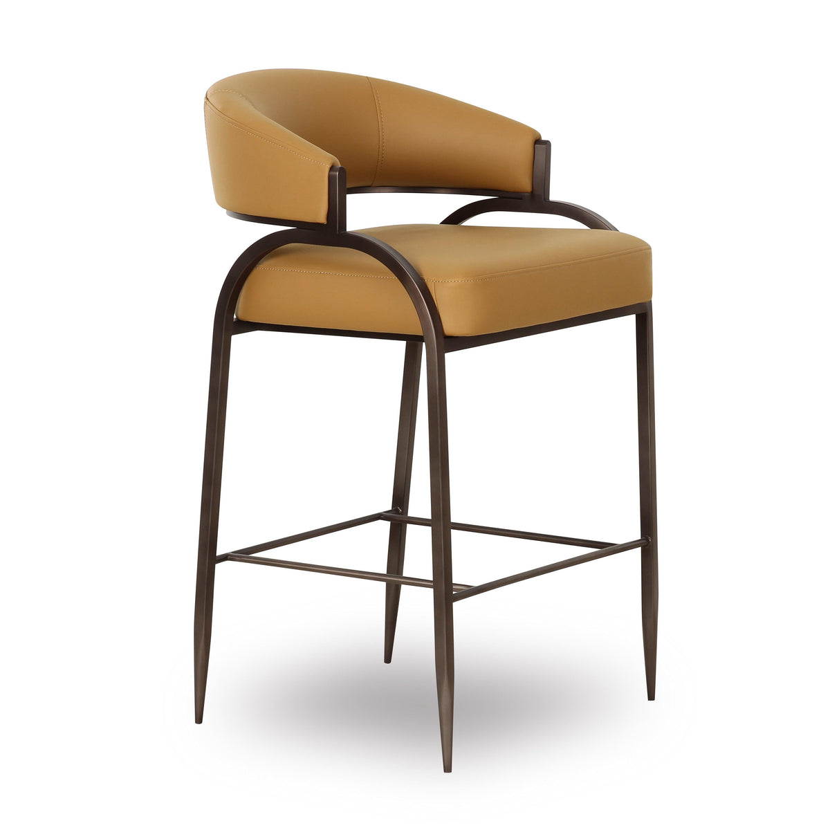 Tatum Tan Performance Vegan Leather Counter Stool by TOV Furniture – photo 1 of 7