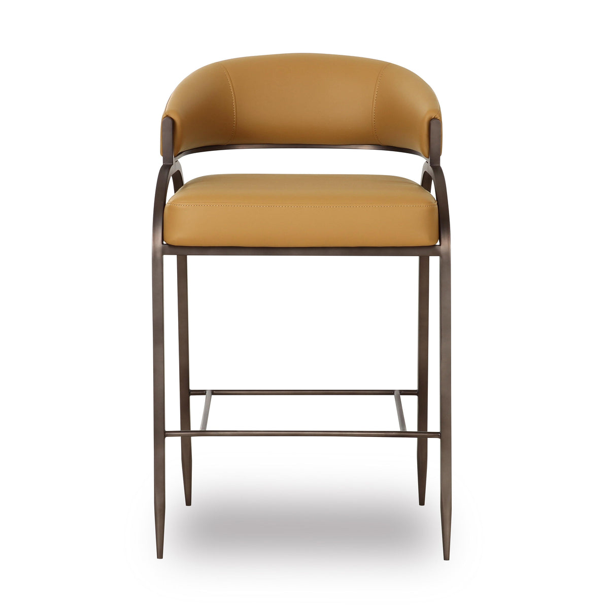 Tatum Tan Performance Vegan Leather Counter Stool by TOV Furniture – photo 3 of 7