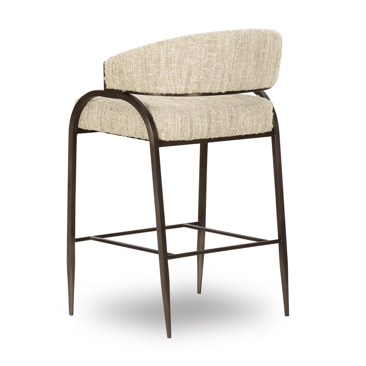 Tatum Taupe Textured Performance Boucle Counter Stool by TOV Furniture – photo 4 of 7