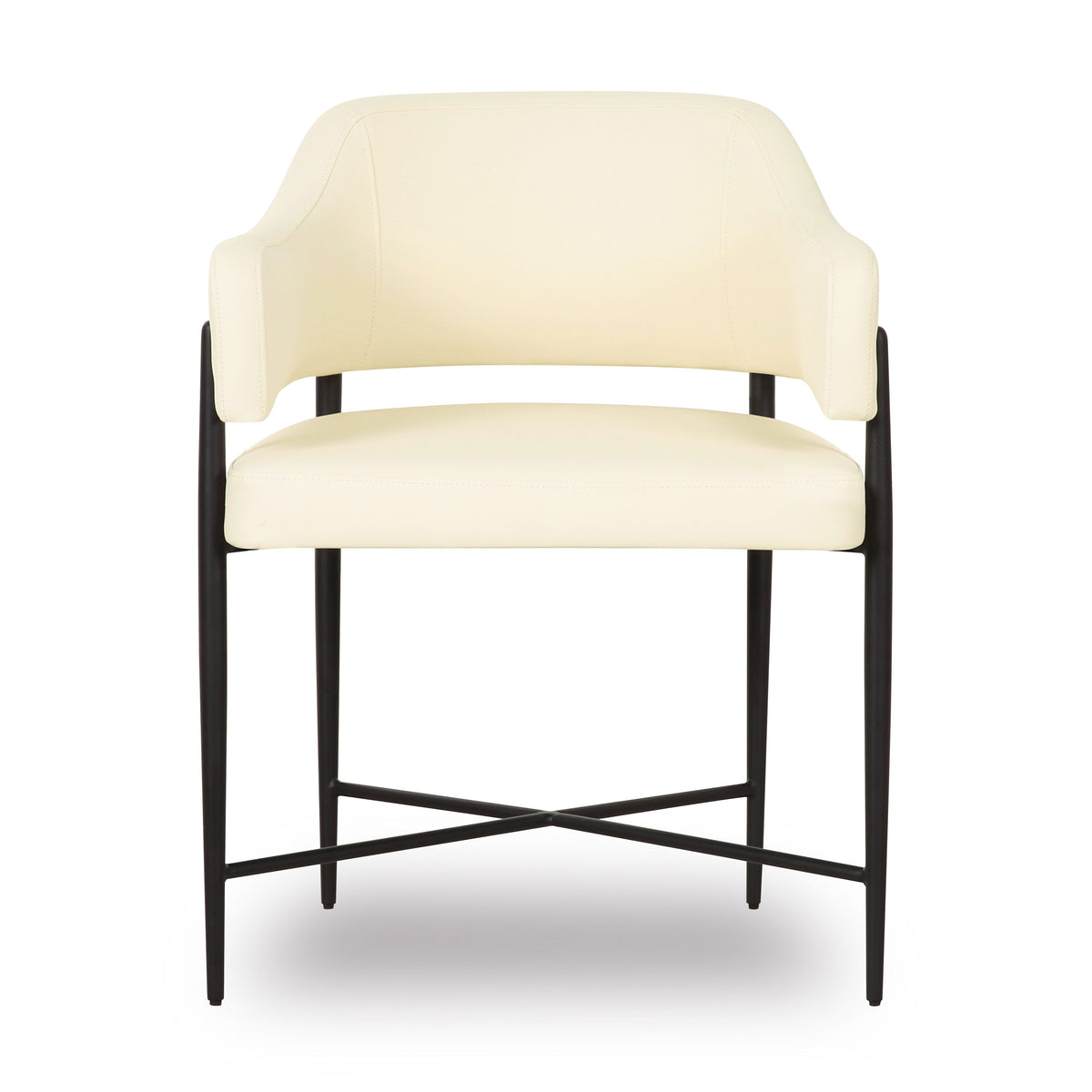Sezanne Cream Contract-Grade Vegan Leather Dining Chair by TOV Furniture – photo 3 of 6