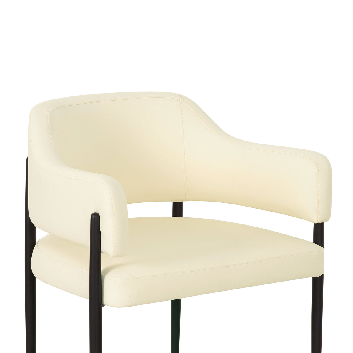 Sezanne Cream Contract-Grade Vegan Leather Dining Chair by TOV Furniture – photo 5 of 6