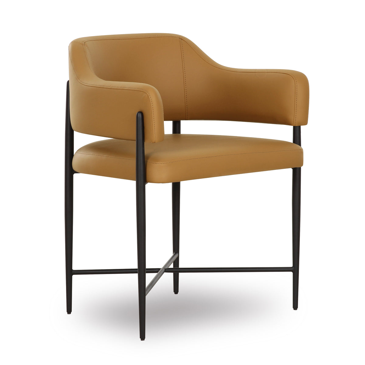 Sezanne Tan Contract-Grade Vegan Leather Dining Chair by TOV Furniture – photo 1 of 6