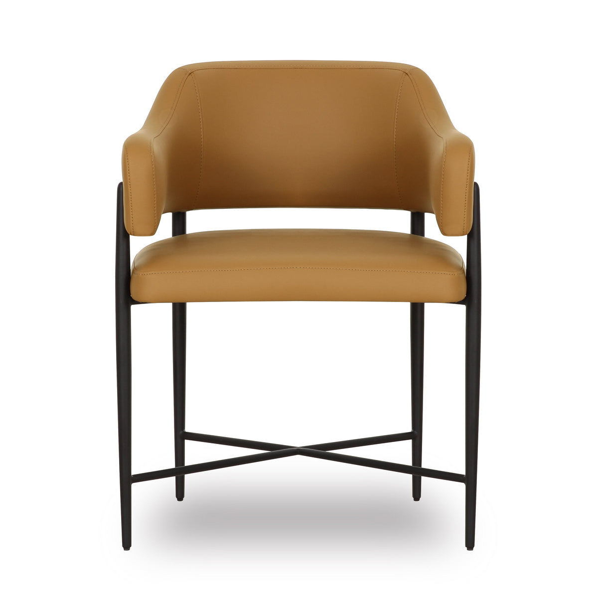 Sezanne Tan Contract-Grade Vegan Leather Dining Chair by TOV Furniture – photo 3 of 6