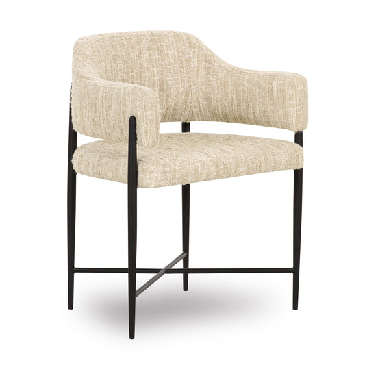 Sezanne Taupe Textured Performance Boucle Dining Chair by TOV D69059