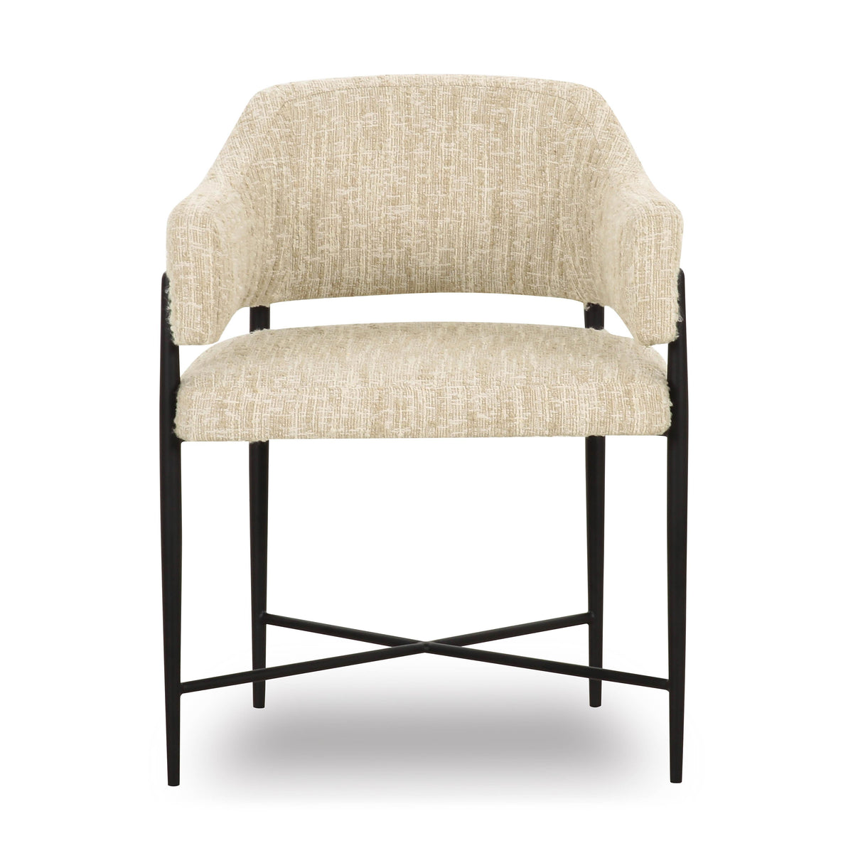 Sezanne Taupe Textured Performance Boucle Dining Chair by TOV Furniture – photo 3 of 7