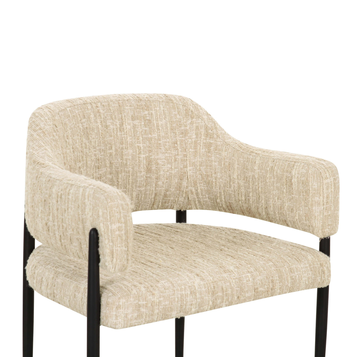 Sezanne Taupe Textured Performance Boucle Dining Chair by TOV Furniture – photo 5 of 7
