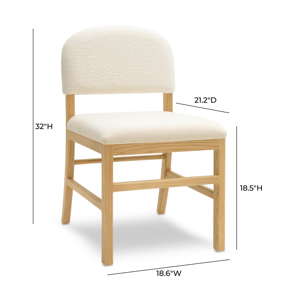 Calla Cream Performance Velvet Dining Chair by TOV Furniture – photo 6 of 7