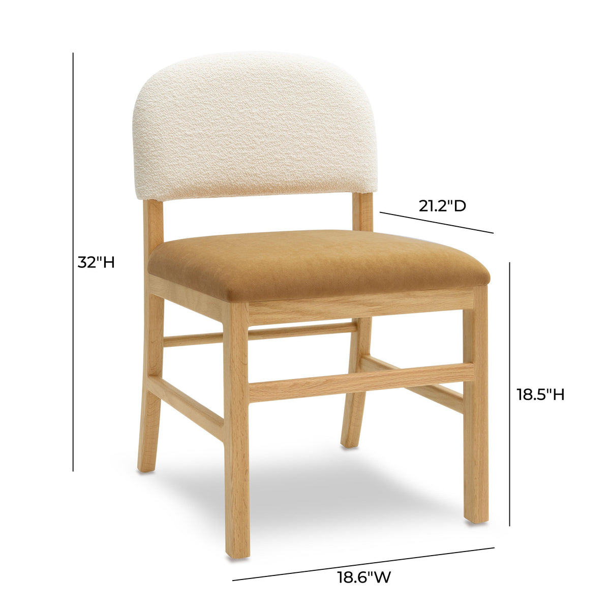 Calla Cognac Performance Velvet Dining Chair by TOV Furniture – photo 6 of 7