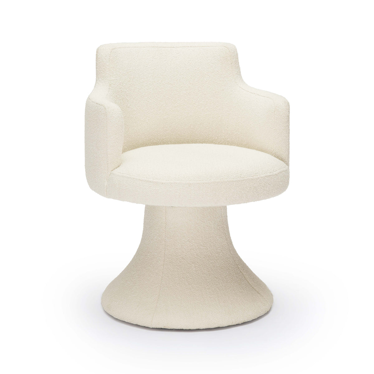 Jeffree Cream Performance Boucle Swivel Dining Chair by TOV Furniture – photo 1 of 7