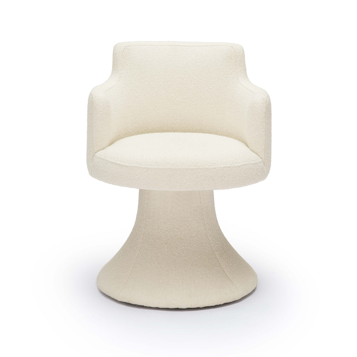 Jeffree Cream Performance Boucle Swivel Dining Chair by TOV Furniture – photo 3 of 7