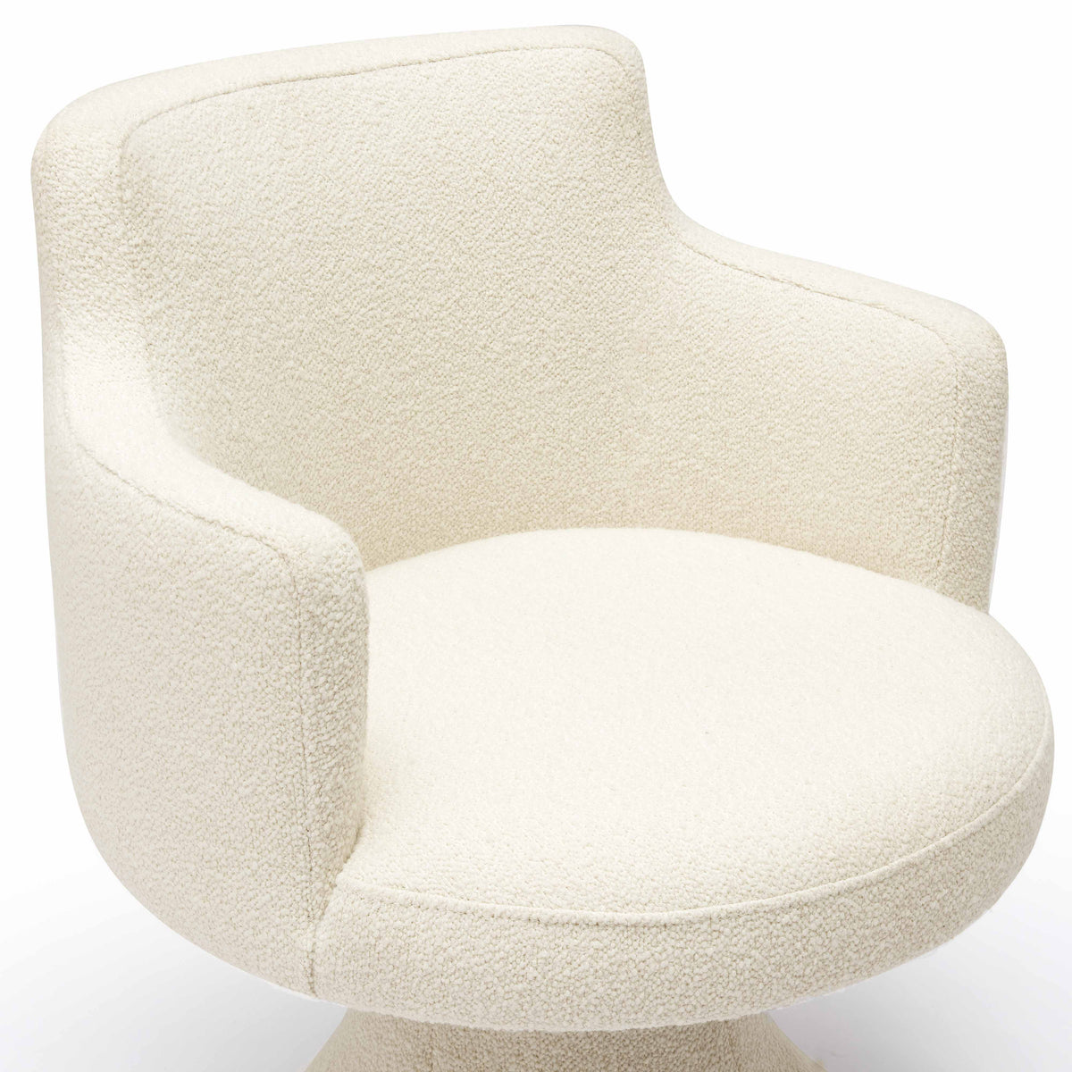 Jeffree Cream Performance Boucle Swivel Dining Chair by TOV Furniture – photo 5 of 7