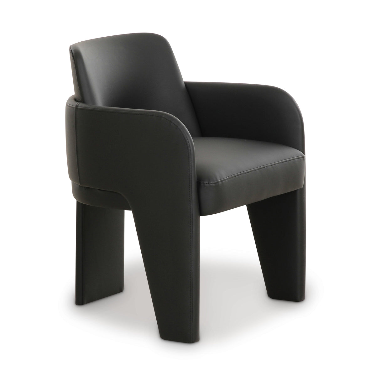 Leo Black Performance Vegan Leather Dining Chair by TOV Furniture – photo 1 of 7