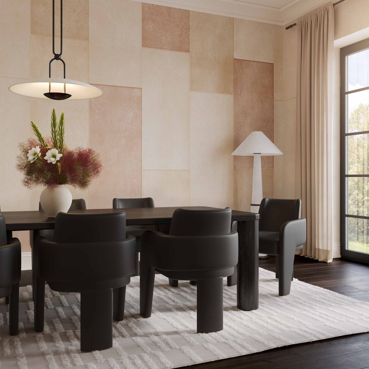 Leo Black Performance Vegan Leather Dining Chair by TOV Furniture – photo 2 of 7
