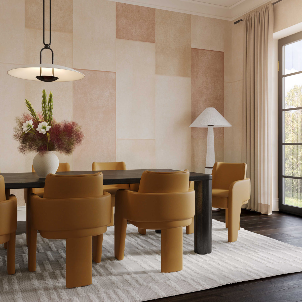 Leo Tan Performance Vegan Leather Dining Chair by TOV Furniture – photo 2 of 7