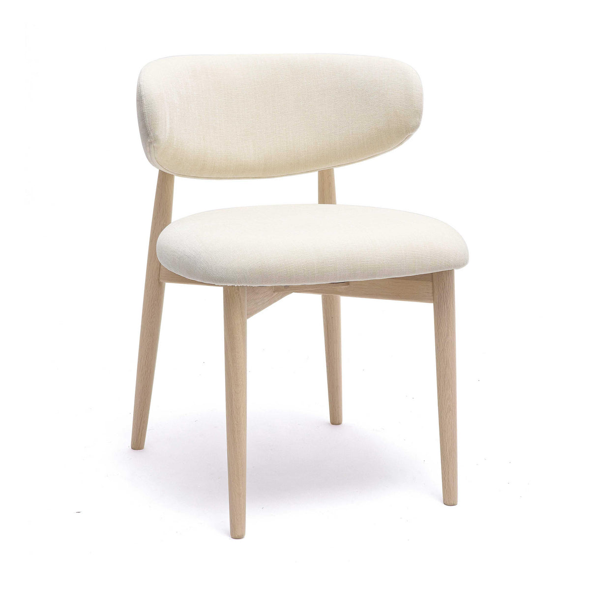 Zinea Cream Performance Textured Velvet Dining Chair by TOV Furniture – photo 1 of 7