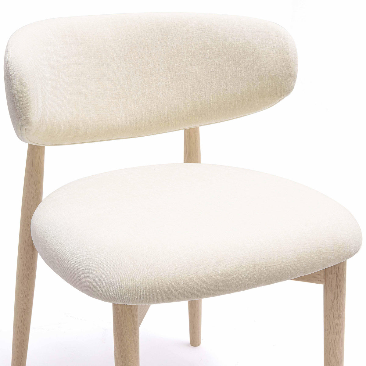 Zinea Cream Performance Textured Velvet Dining Chair by TOV Furniture – photo 5 of 7