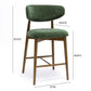 Zinea Performance Textured Velvet Counter Stool by TOV D69162