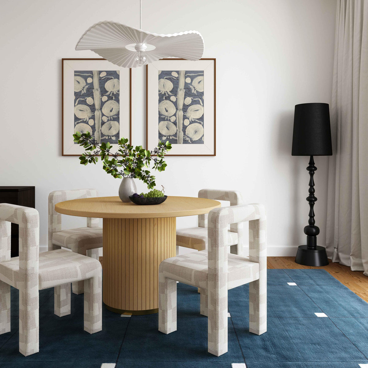 Hazel Cream Patterned Performance Jacquard Dining Chair by TOV Furniture – photo 2 of 7