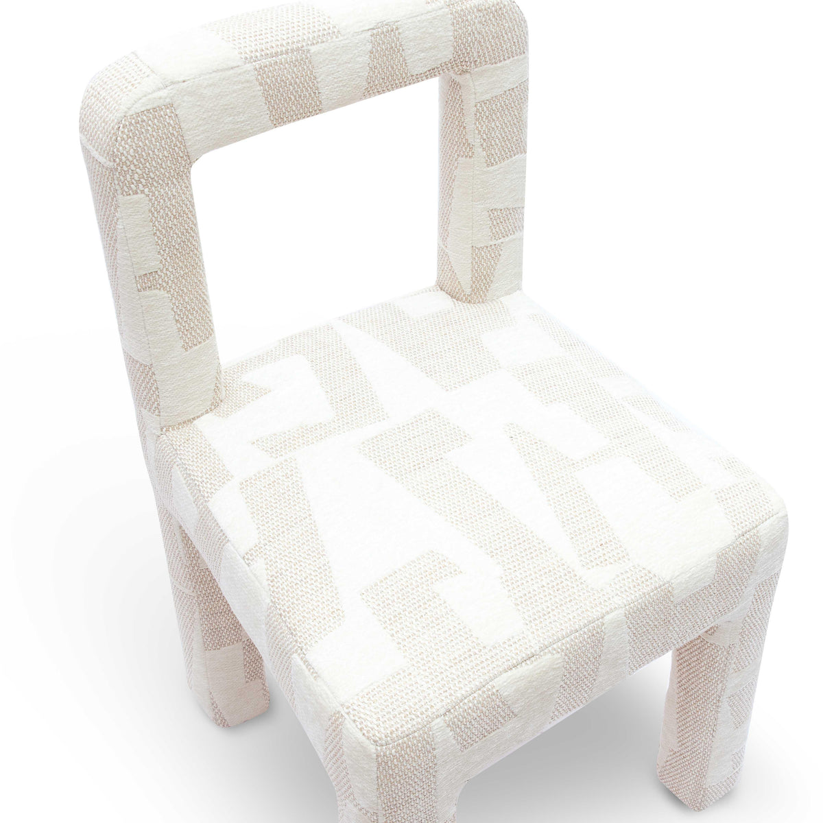 Hazel Cream Patterned Performance Jacquard Dining Chair by TOV Furniture – photo 5 of 7