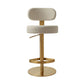 Primrose Cream Textured Performance Fabric Adjustable Stool by TOV D69225
