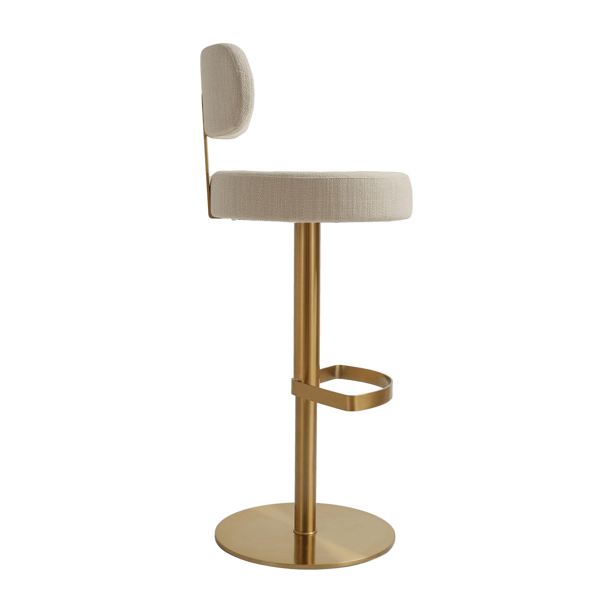 Primrose Cream Textured Performance Fabric Adjustable Stool by TOV Furniture – photo 5 of 10