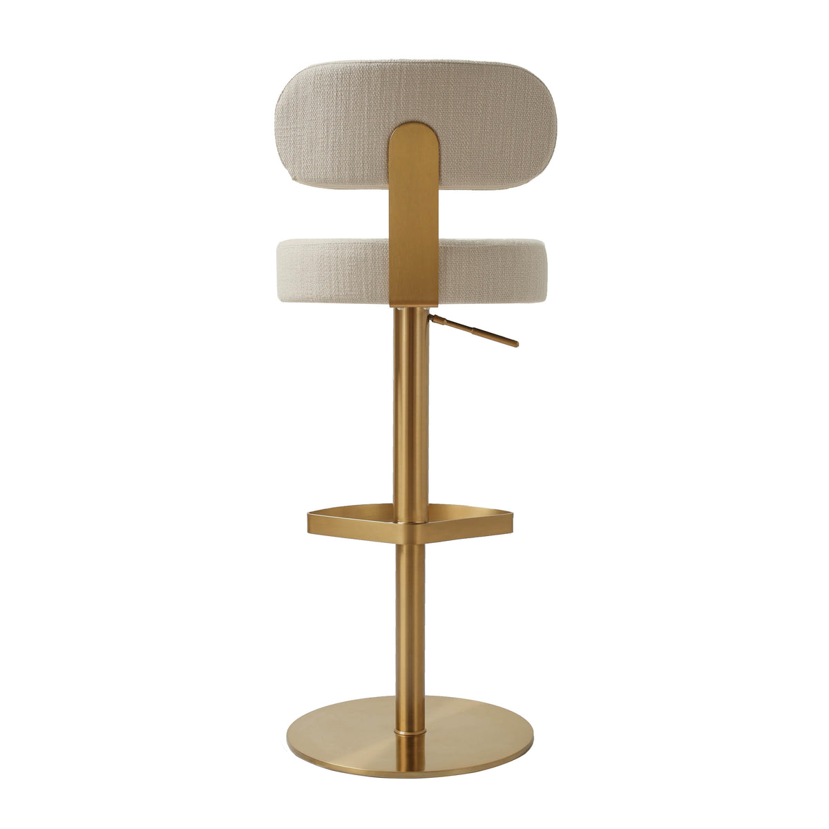 Primrose Cream Textured Performance Fabric Adjustable Stool by TOV Furniture – photo 6 of 10