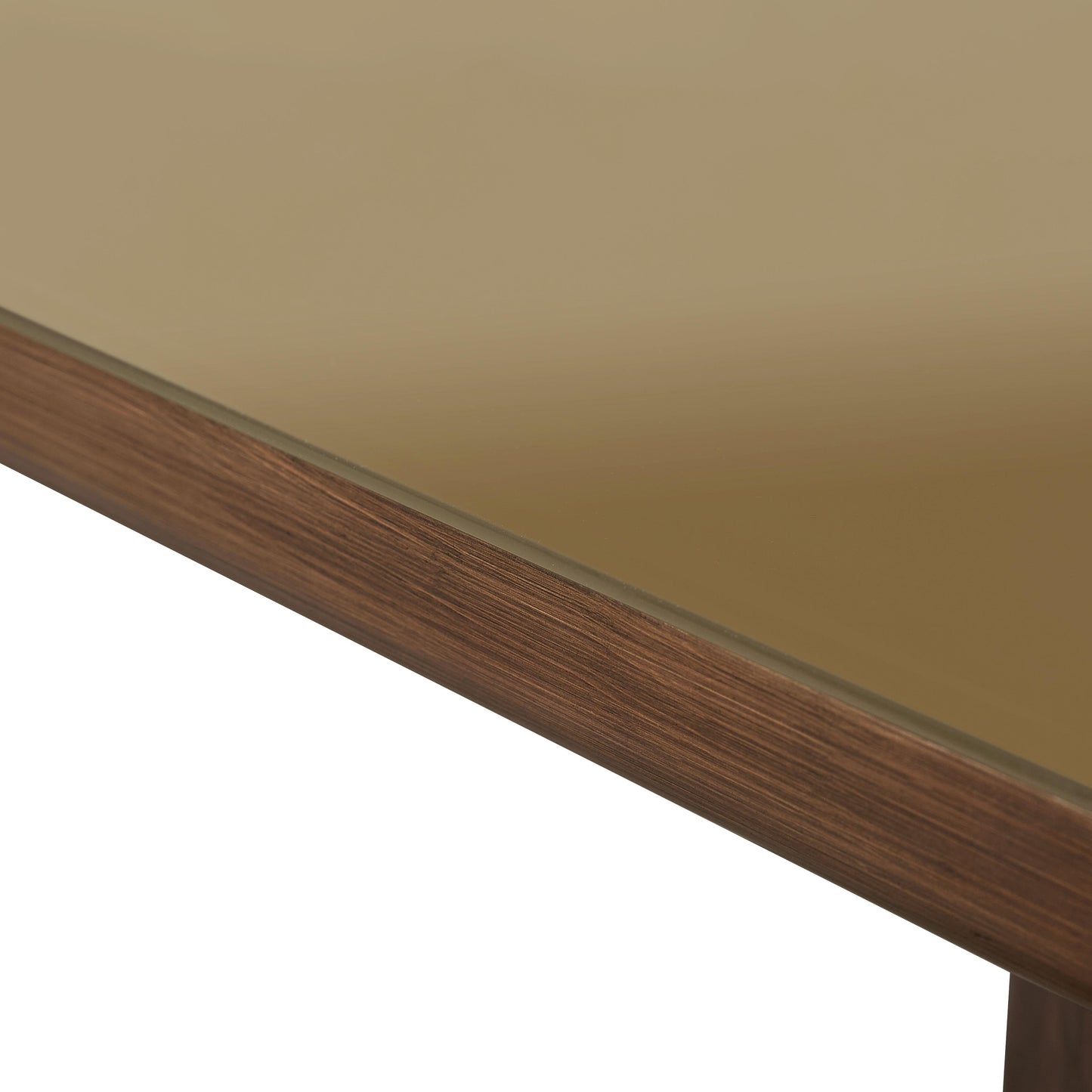 Oani 83 Walnut And Glass Rectangular Dining Table by TOV D69236