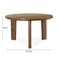 Oani 51 Walnut And Glass Round Dining Table by TOV D69237