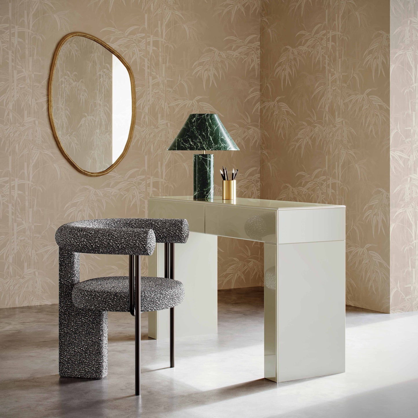 Synn Black Performance Boucle Dining Chair by TOV D69258