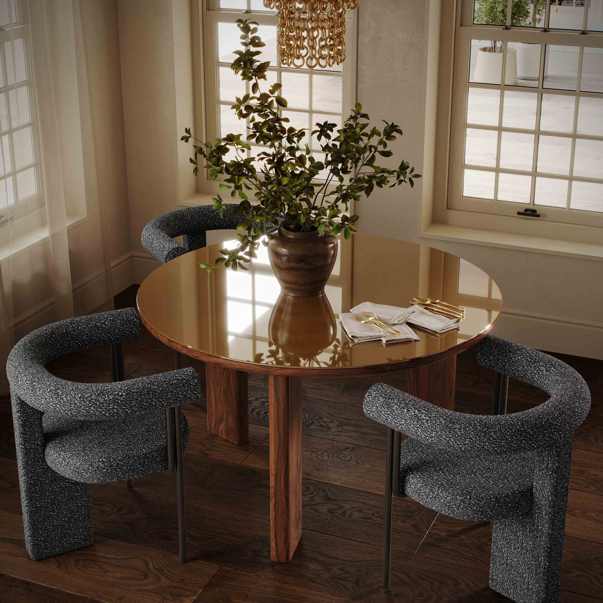Synn Black Performance Boucle Dining Chair by TOV Furniture – photo 2 of 7