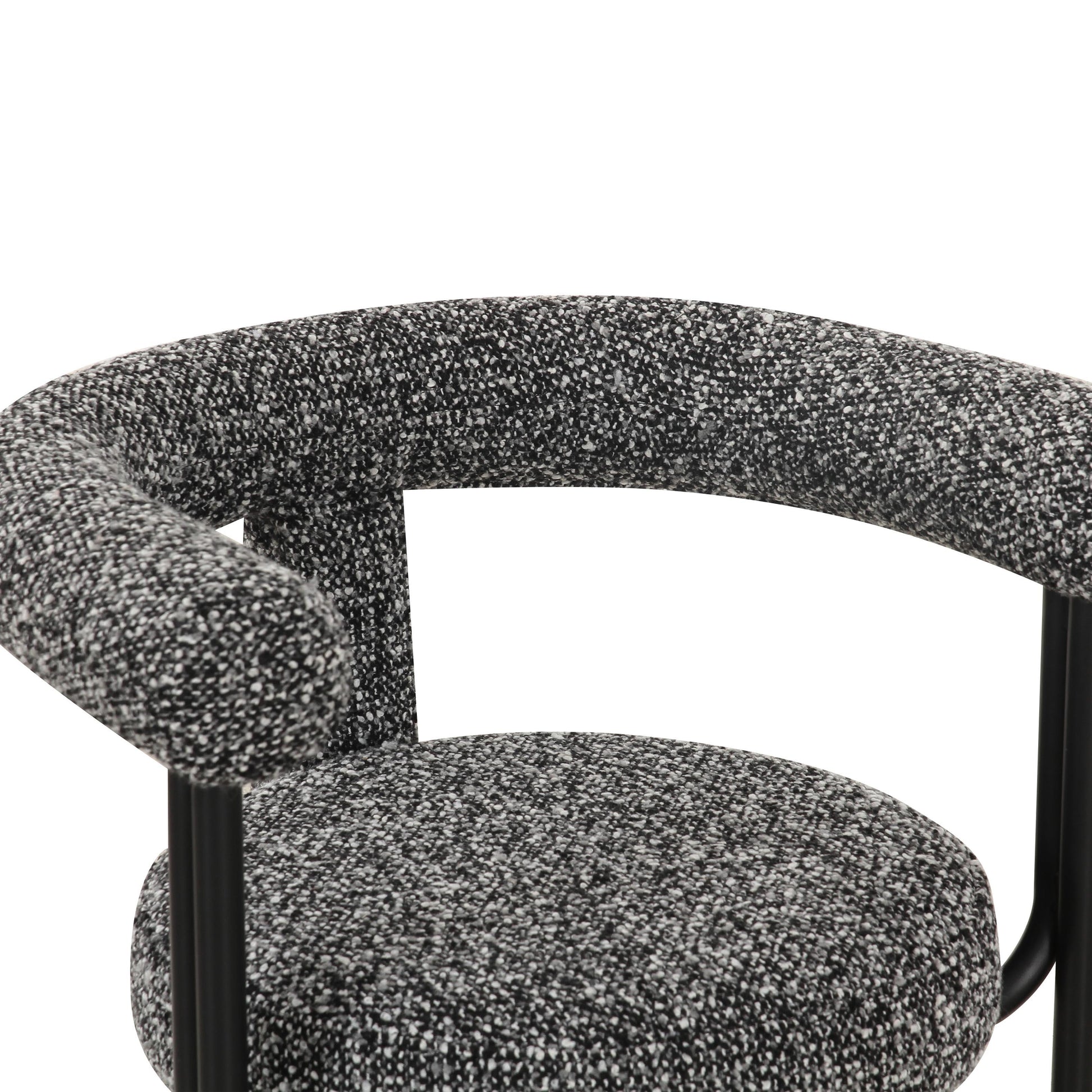 Synn Black Performance Boucle Dining Chair by TOV D69258