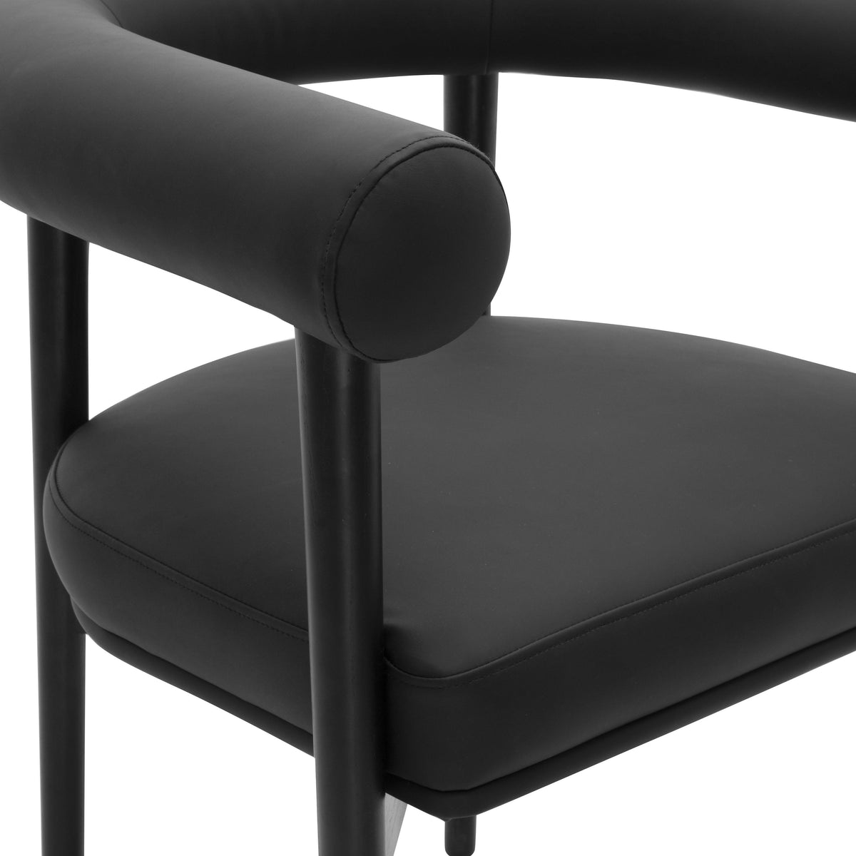 Spara Black Performance Vegan Leather Dining Chair by TOV Furniture – photo 5 of 7