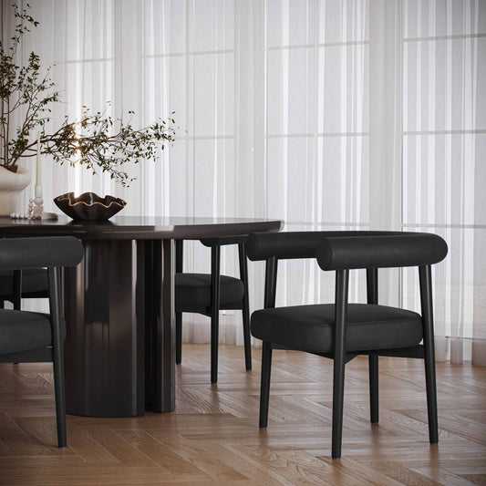 Spara Black Performance Vegan Leather Dining Chair by TOV Furniture – photo 2 of 7