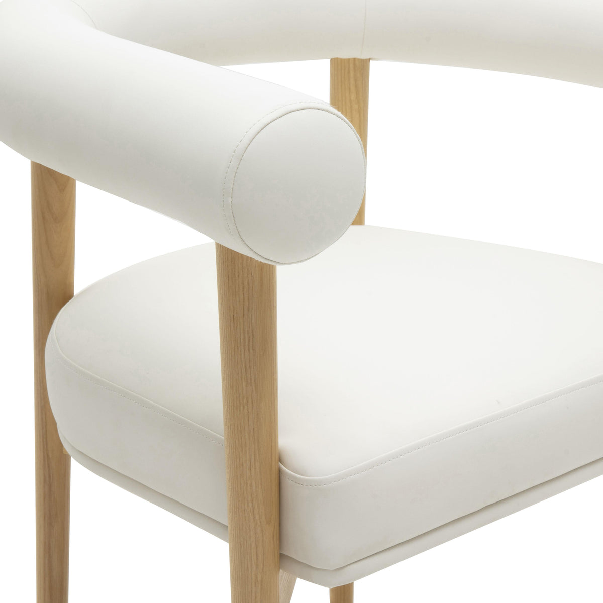 Spara White Performance Vegan Leather Dining Chair by TOV Furniture – photo 5 of 7