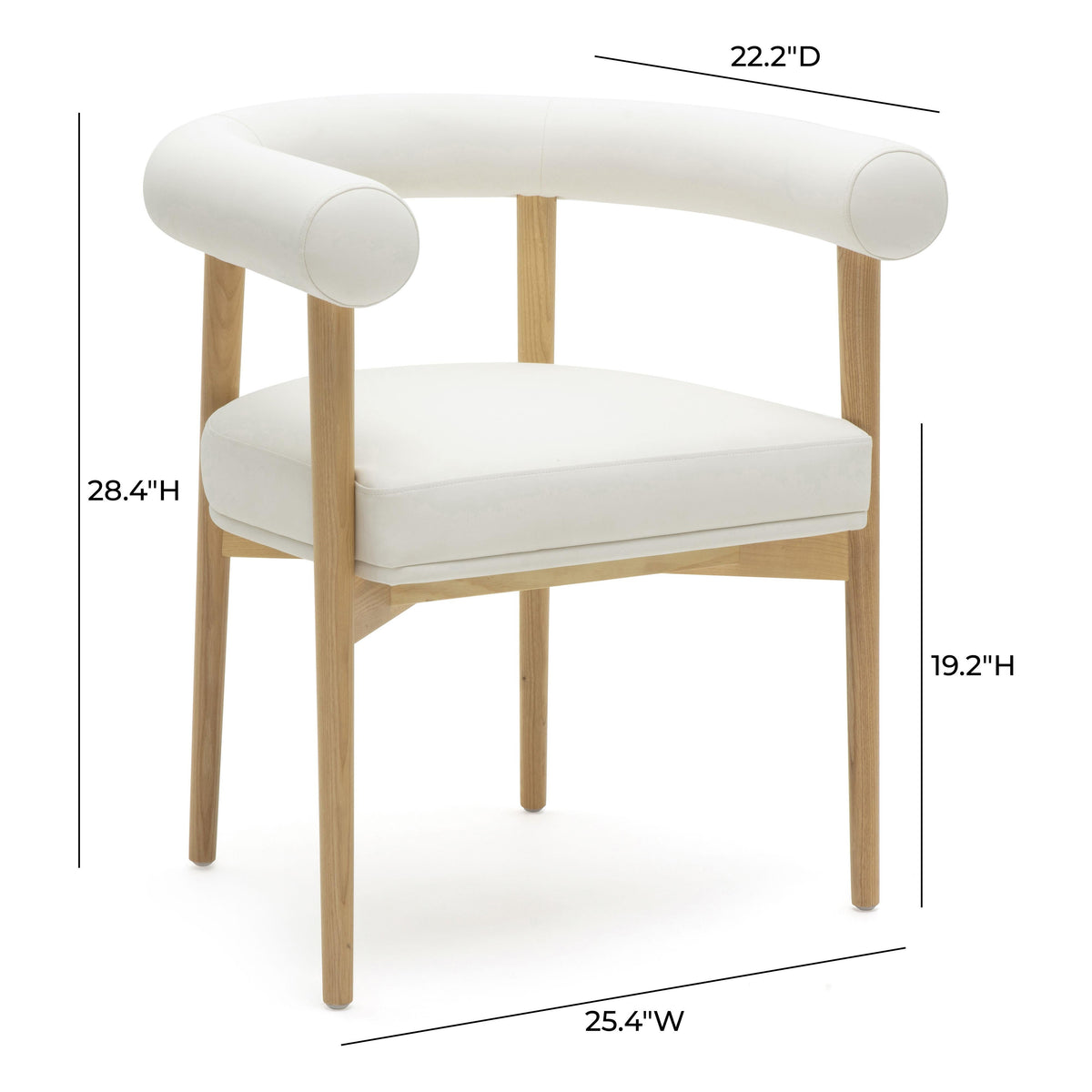 Spara White Performance Vegan Leather Dining Chair by TOV Furniture – photo 6 of 7