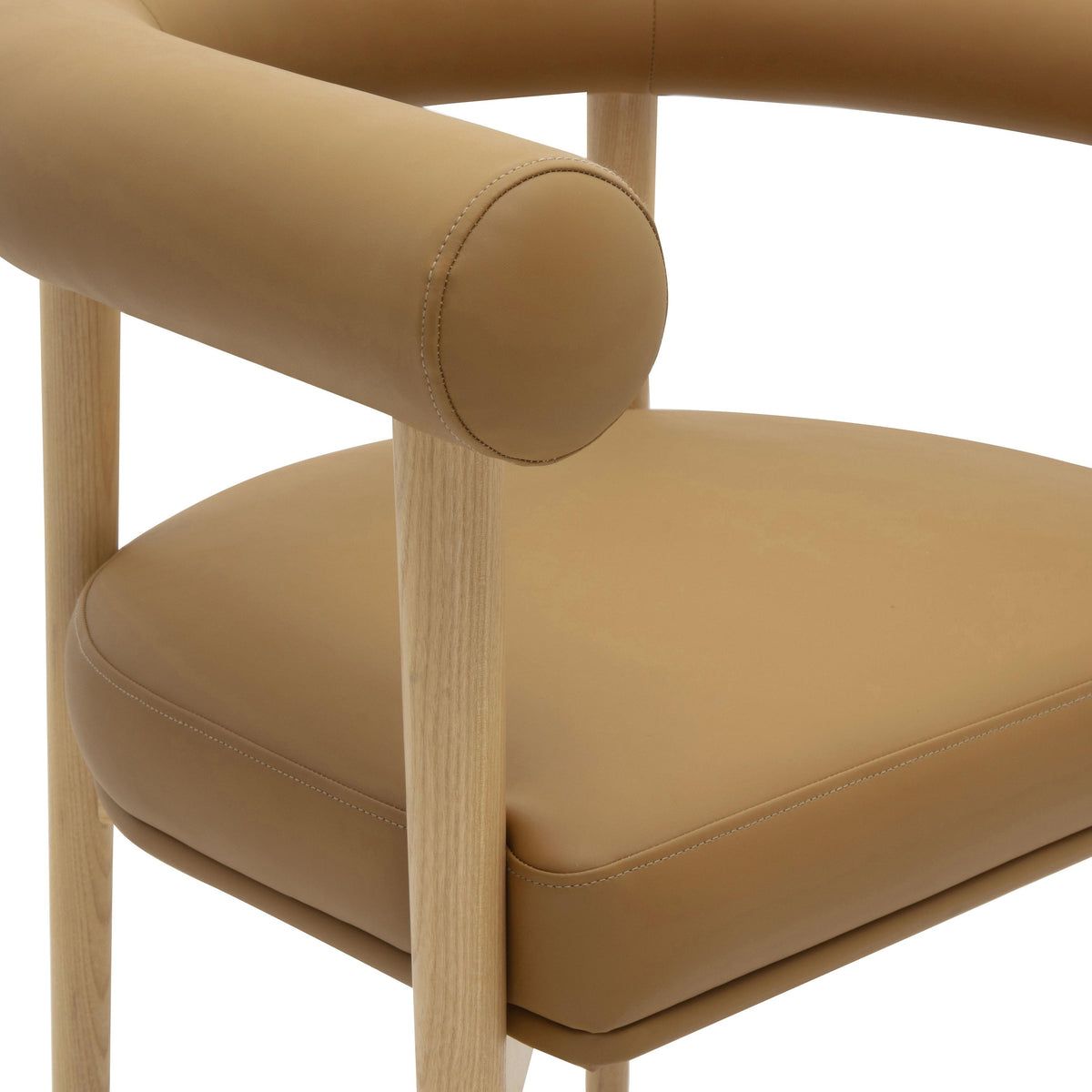 Spara Cognac Performance Vegan Leather Dining Chair by TOV Furniture – photo 5 of 7