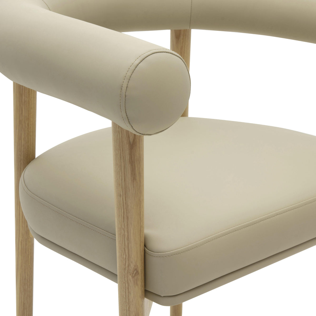 Spara Taupe Performance Vegan Leather Dining Chair by TOV Furniture – photo 5 of 7