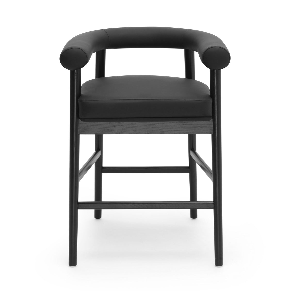 Spara Black Performance Vegan Leather Counter Stool by TOV Furniture – photo 3 of 7