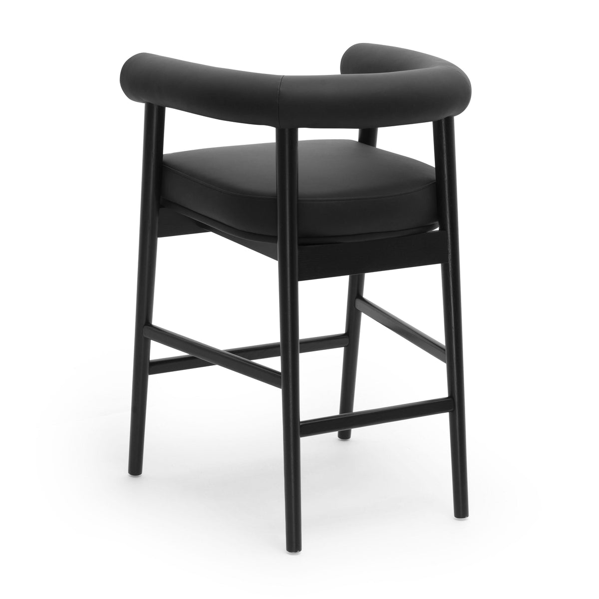 Spara Black Performance Vegan Leather Counter Stool by TOV Furniture – photo 4 of 7
