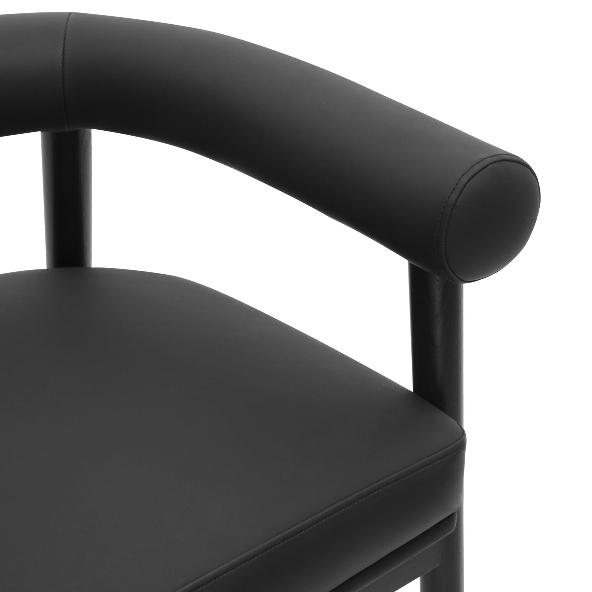 Spara Black Performance Vegan Leather Counter Stool by TOV Furniture – photo 5 of 7