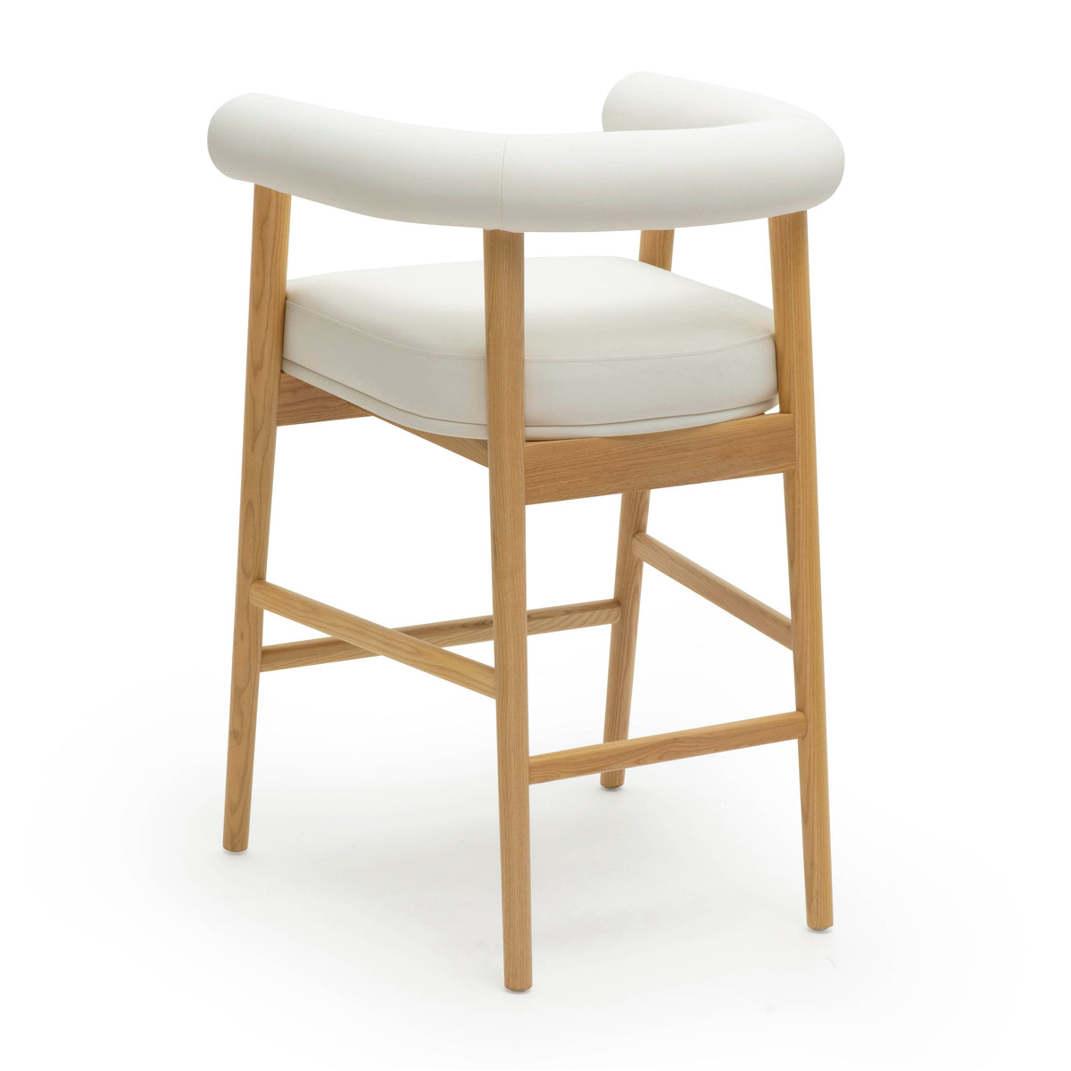 Spara White Performance Vegan Leather Counter Stool by TOV Furniture – photo 4 of 7