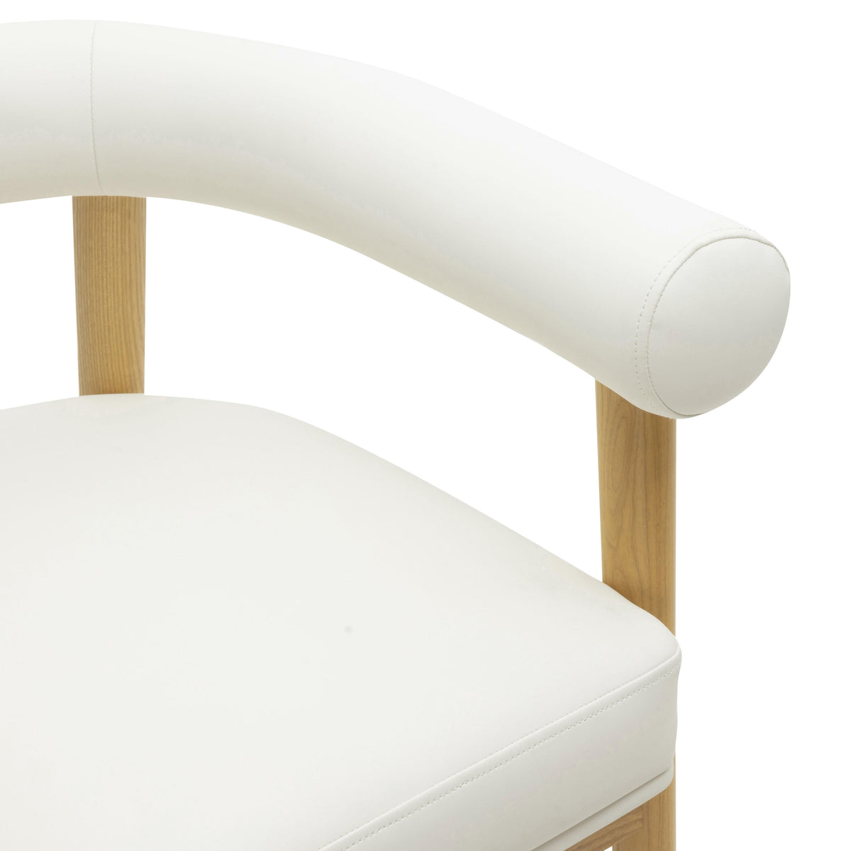 Spara White Performance Vegan Leather Counter Stool by TOV Furniture – photo 5 of 7