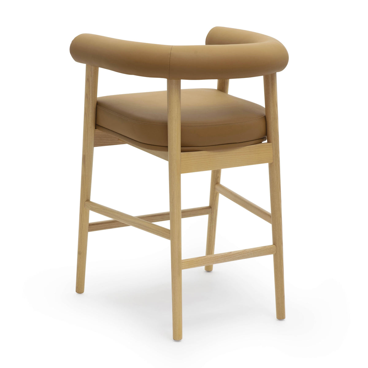 Spara Cognac Performance Vegan Leather Counter Stool by TOV Furniture – photo 4 of 7
