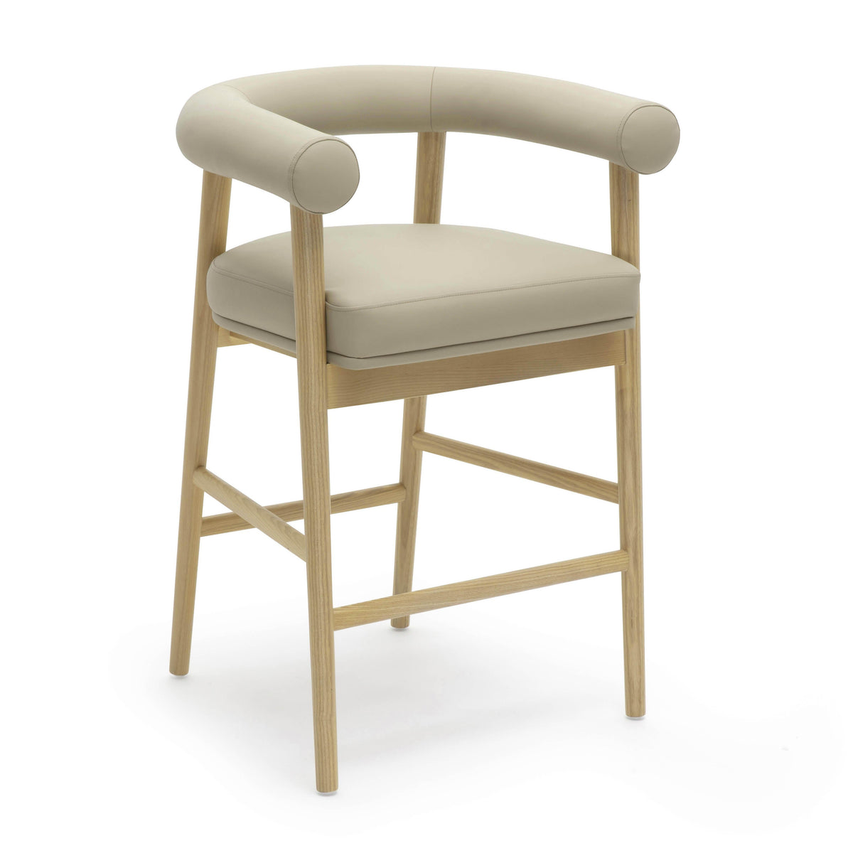 Spara Taupe Performance Vegan Leather Counter Stool by TOV Furniture – photo 1 of 7