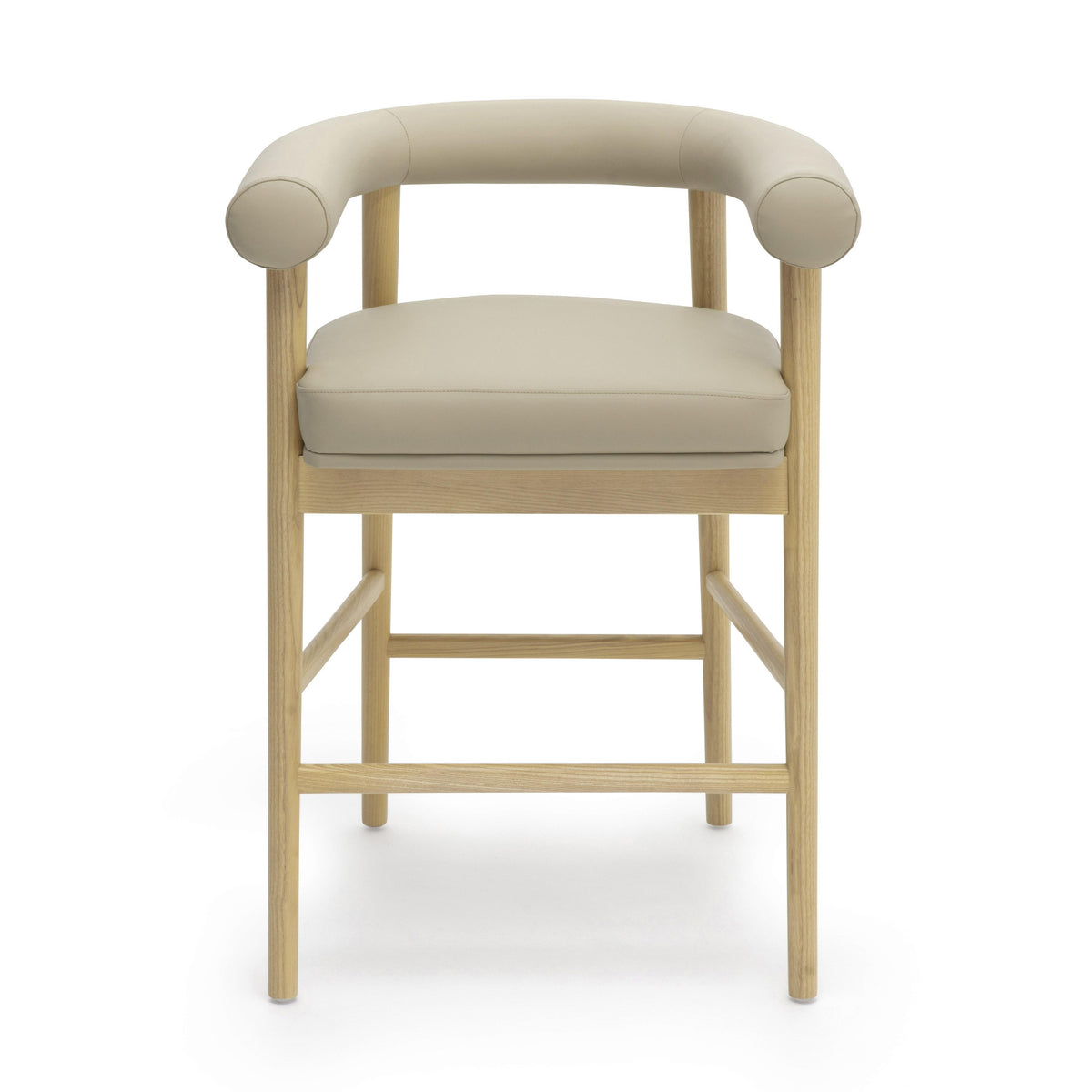 Spara Taupe Performance Vegan Leather Counter Stool by TOV Furniture – photo 3 of 7