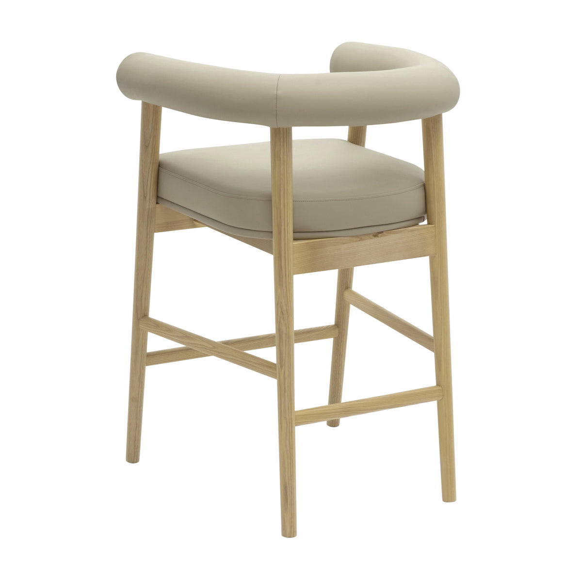 Spara Taupe Performance Vegan Leather Counter Stool by TOV Furniture – photo 4 of 7