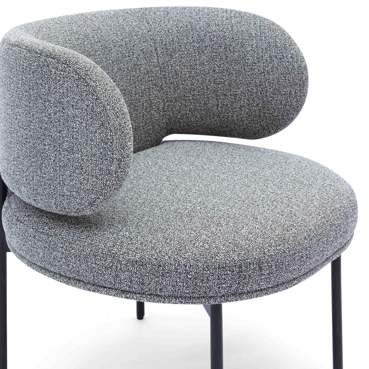 Maureen Speckled Grey Performance Boucle Dining Chair by TOV Furniture – photo 5 of 7