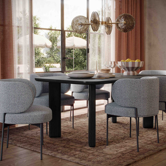 Maureen Speckled Grey Performance Boucle Dining Chair by TOV Furniture – photo 2 of 7