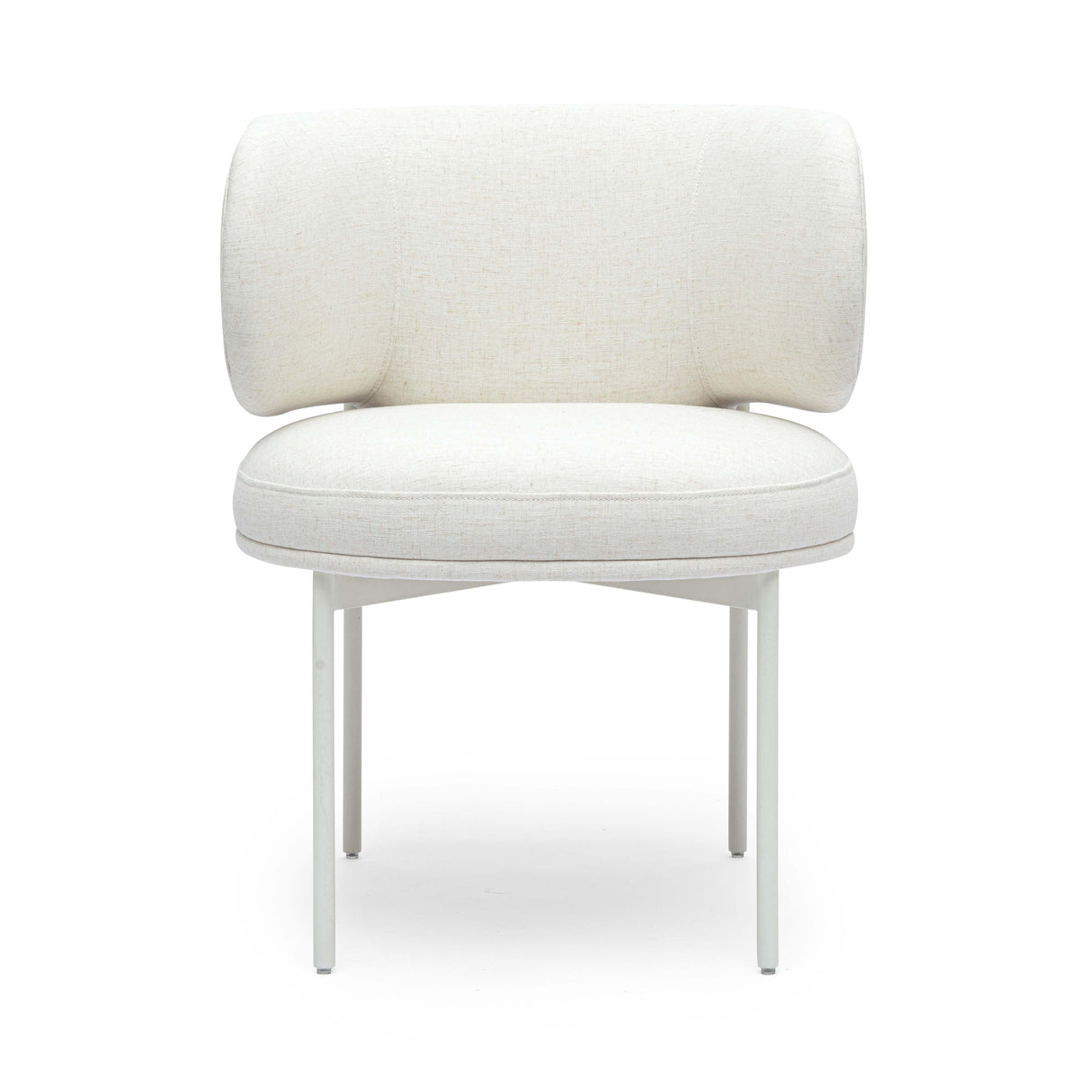 Maureen Cream Performance Upcycled Linen Dining Chair by TOV Furniture – photo 3 of 7